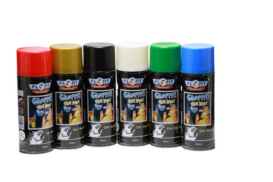 Latte della pittura 12 dell'aerosol/pittura di spruzzo acriliche di plastica termiche su misura dei graffiti automobile del cartone