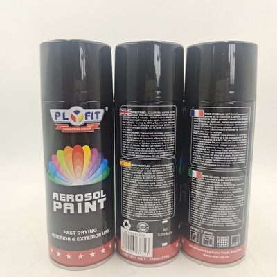 Pittura di spruzzo acrilica dell'aerosol di PLYFIT 450ML che si asciuga velocemente per il metallo dell'ABS della mobilia dell'automobile