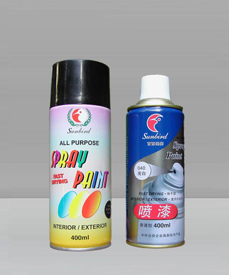Vernice spray acrilica nera ad asciugatura rapida a base d'acqua per mobili 450 ml