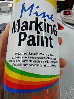 Vernice non infiammabile per la marcatura delle miniere con spray per la rilevazione dei campi e per l'estrazione sotterranea