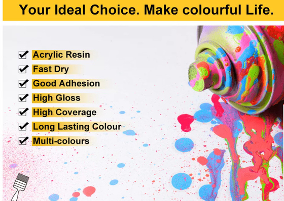 Lo spruzzo acrilico dell'aerosol dell'OEM dipinge Chrome metallico asciutto veloce Flourscent